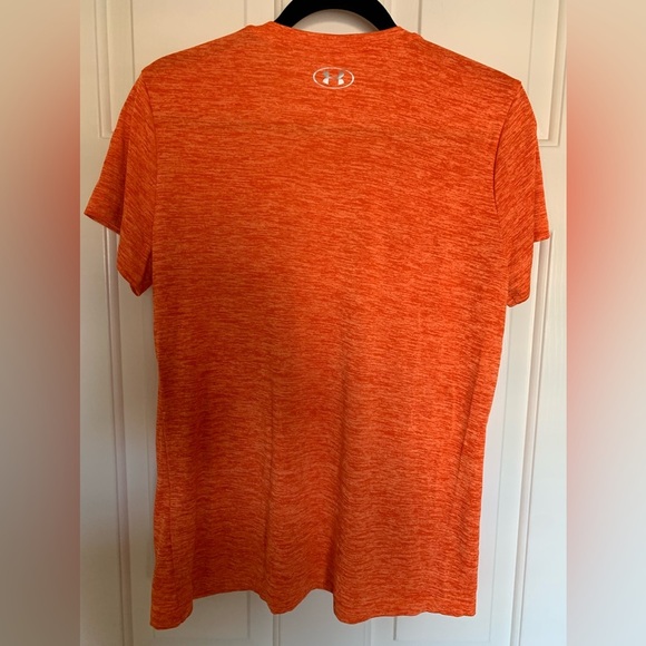 Under Armour HeatGear Heather Orange workout shirt size Large - Picture 6 of 6